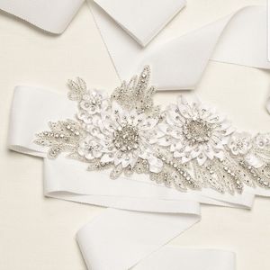 New David's Bridal 3D Floral Embellished Sash/Belt